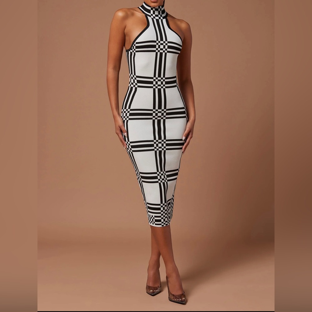 Black and white dress
